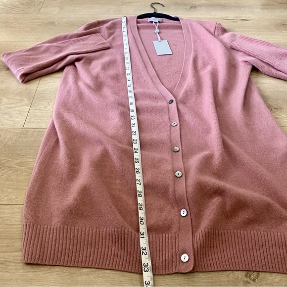 NWT Pure Collection 100% Cashmere Dusty Rose Cardigan Sweater Size 14-16 - Picture 8 of 10